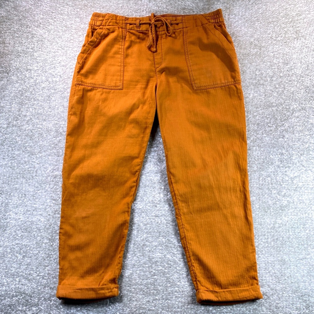 Old Navy Womens Burnt Orange 100% Cotton Herringbone Jogger Pants Large L